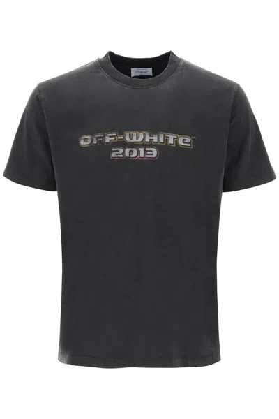 Off-white T-shirt With Back Bacchus Print In Nero