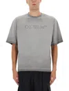 Off-white Off White T Shirt With Logo In Gray