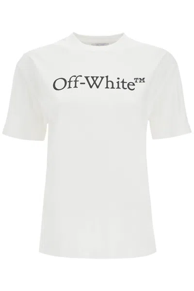 Off-white T-shirt With Logo Print In White Black (white)