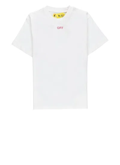 Off-white Kids' T-shirt With Logo In White