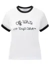 Off-white Signature Logo Crewneck T-shirt In White-black