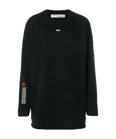 Off-white T-shirt With Long Sleeves In Black