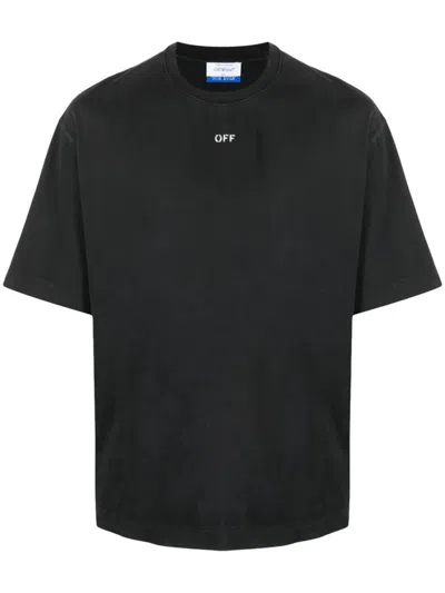 Off-white T-shirt With Pattern In Black