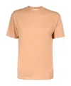 Off-white T-shirt With Round Neck And Short Sleeves In Pink