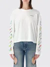 Off-white Diag Glowing Flower Long Sleeve T-shirts In White