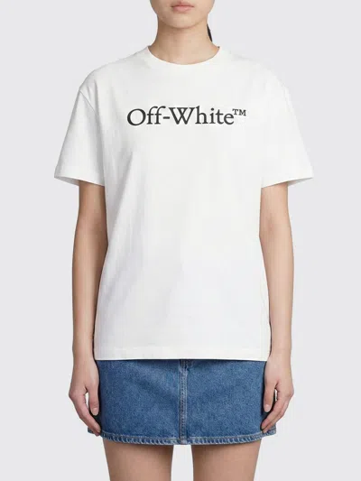 OFF-WHITE COTTON T-SHIRTS WITH LOGO,I00800001