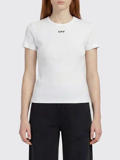 OFF-WHITE T-SHIRT OFF-WHITE WOMAN COLOR WHITE