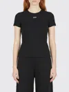 Off-white Off White Off Stamp Rib Basic Tee Black White In Black