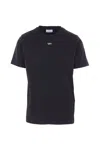 Off-white Graphic Print Crew Neck Cotton T-shirt In Black
