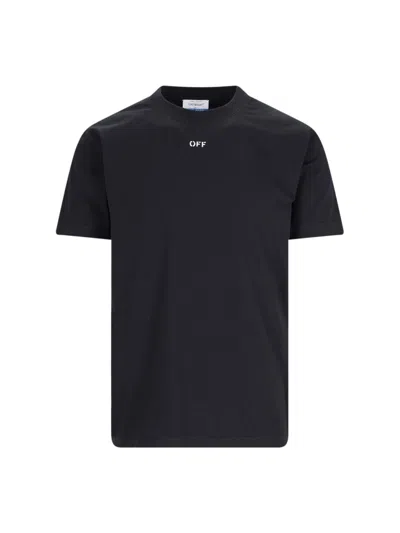Off-white Off White T-shirts And Polos In Black Whit
