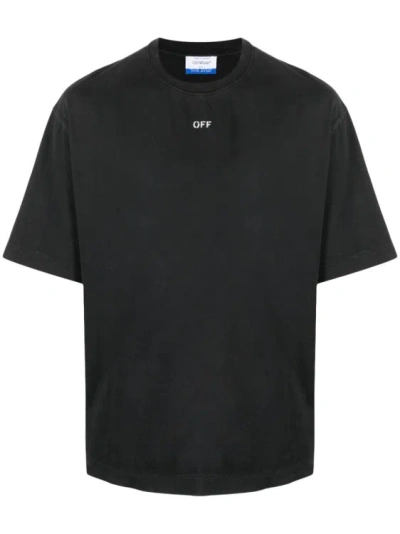 OFF-WHITE T-SHIRTS AND POLOS BLACK