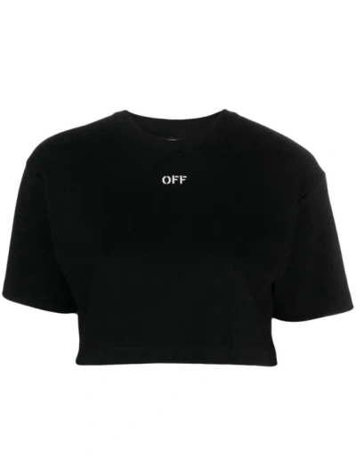 Off-white T-shirts And Polos Black
