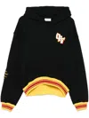 Off-white College Over Hoodie In Black-wh