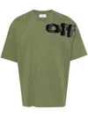 Off-white Military Green Shared Logo Skate S/s Tee In Four Leaf