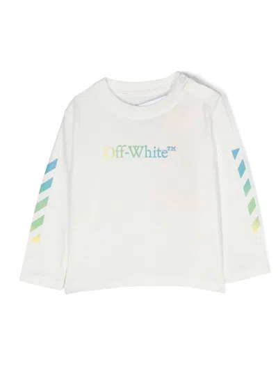 Off-white Kids' Off White T-shirts And Polos White