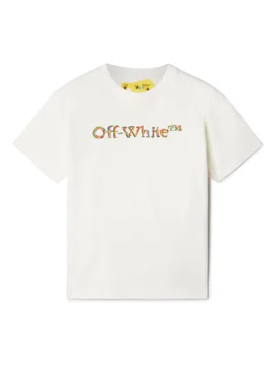 Off-white Kids' Off White T-shirts And Polos White