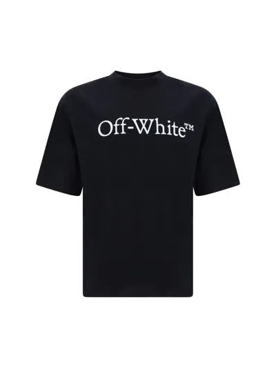 Off-white Big Bookish Skate Cotton T-shirt In Black