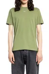 Off-white Arrows-stitching Cotton T-shirt In Green
