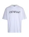 Off-white Oversized White T-shirt With Contrasting Logo Print In Cotton Man In Multi