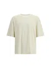 Off-white Crew Neck Short-sleeve T-shirt With All-over Logo In Neutral