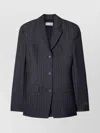 OFF-WHITE TAILORED SUIT JACKET PINSTRIPE PATTERN