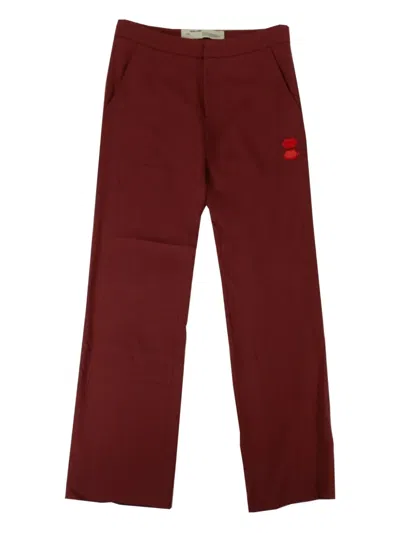 Off-white Tailored Trousers In Red