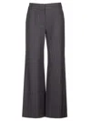 Off-white Pinstripe-pattern Virgin Wool-blend Trousers