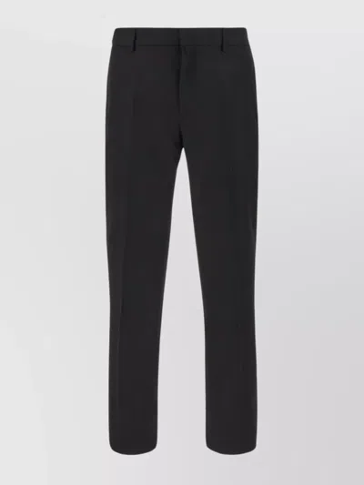 Off-white Tailored Trousers With Back Pockets And Belt Loops In Black