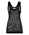 Off-white Net Knit Tank Top In Black