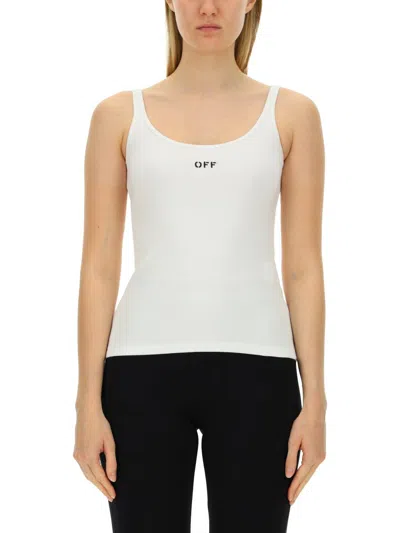 Off-white Tank Top With Logo