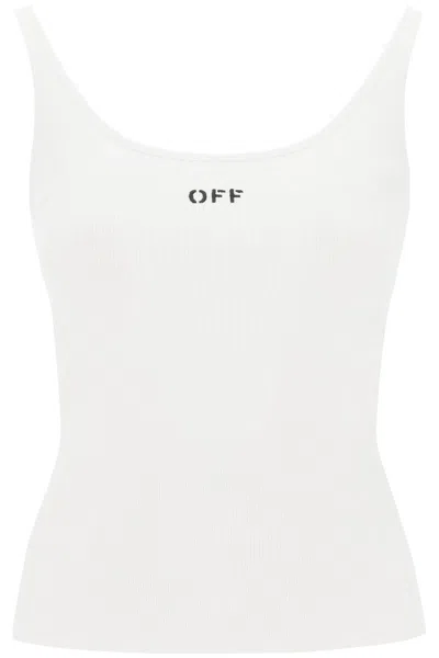 OFF-WHITE TANK TOP WITH OFF EMBROIDERY