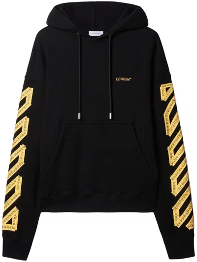 Off-white Tape Arrow Hoodie In Black