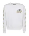 Off-white Tape Arrows Crew Neck Sweatshirt In White