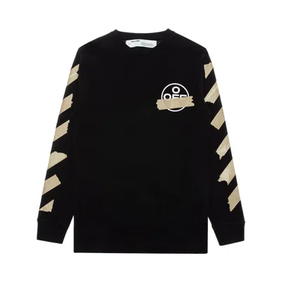Pre-owned Off-white Tape Arrows Long Sleeve T-shirt 'black'
