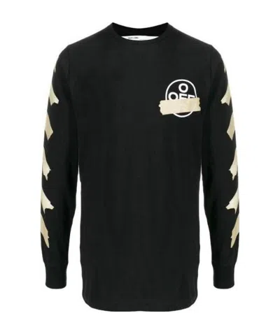Off-white Tape Arrows Long-sleeved T-shirt In Black