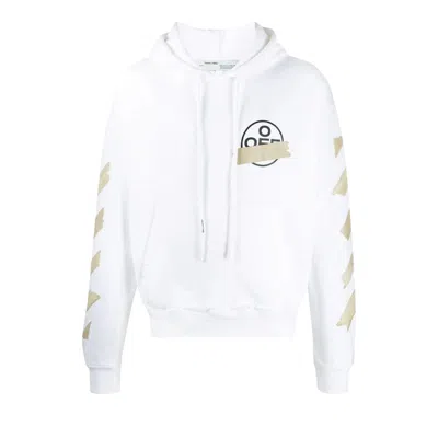 Pre-owned Off-white Tape Arrows Slim Hoodie 'white/beige'