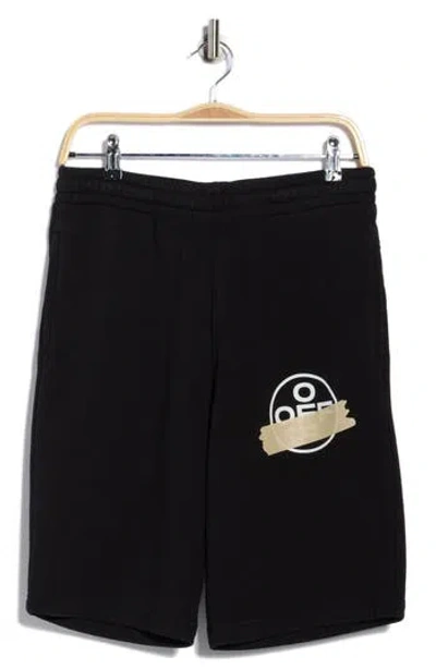 Off-white Tape Arrows Sweatshorts In Black