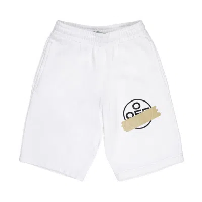 Pre-owned Off-white Tape Arrows Sweatshorts 'white/beige'