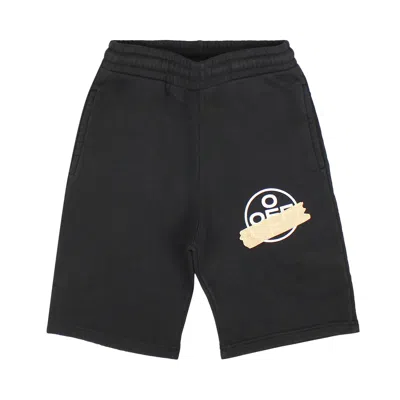 Pre-owned Off-white Tape Sweatshorts 'black/beige'