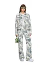 Off-white Mens Serenity Fresco Tapestry Graphic-print Wide-leg Mid-rise Woven-blend Trousers In Blue