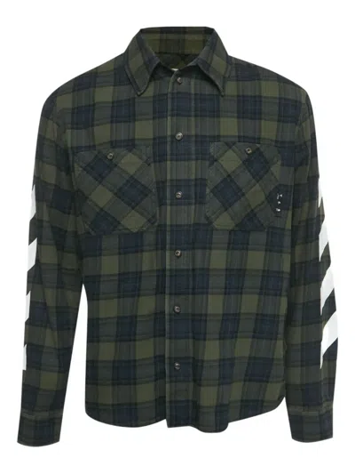 Pre-owned Off-white Tartan Cotton Shirt In Green