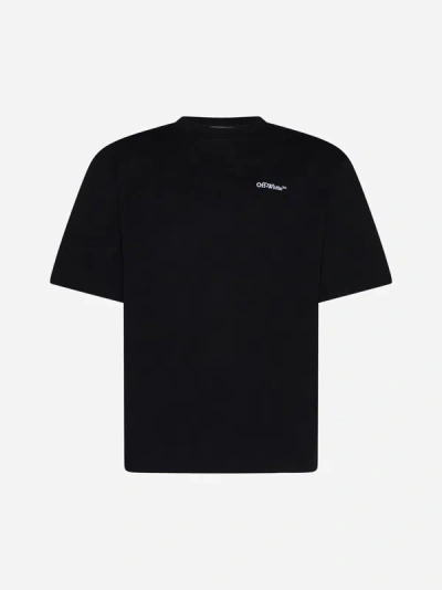 Off-white Cotton Arrow-print T-shirt In Black,white