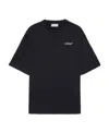 Off-white Graphic Print Short Sleeve Crew Neck T-shirt In Black