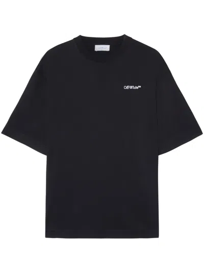 Off-white Tattoo Arrow-embroidery Cotton T-shirt In Schwarz