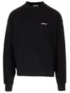 Off-white Men's Cotton Crew-neck Sweatshirt In Black/white