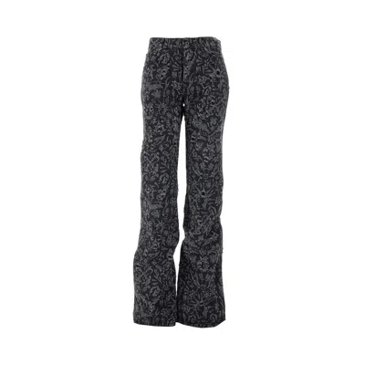 Off-white Tattoo Motif Distressed Denim Jeans In Black