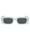 Off-white Teal Acetate  Sunglasses In Blue