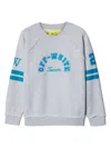 Off-white Team 23-print Cotton Sweatshirt In Grey
