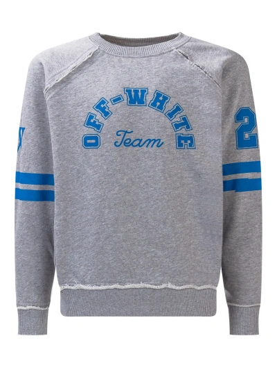 Off-white Kids' Team 23 Sweatshirt In Melangre Grey