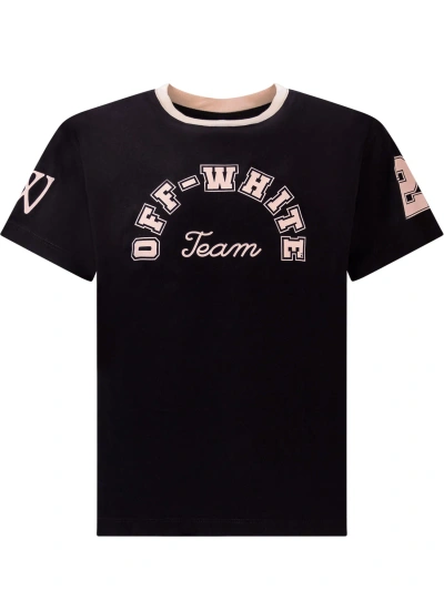 Off-white Kids' Team 23 T-shirt In Black Pink